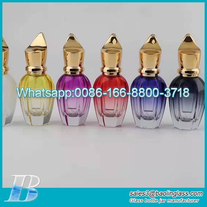 30ml arabic gradient spray perfume bottle with gold UV electroplating cap