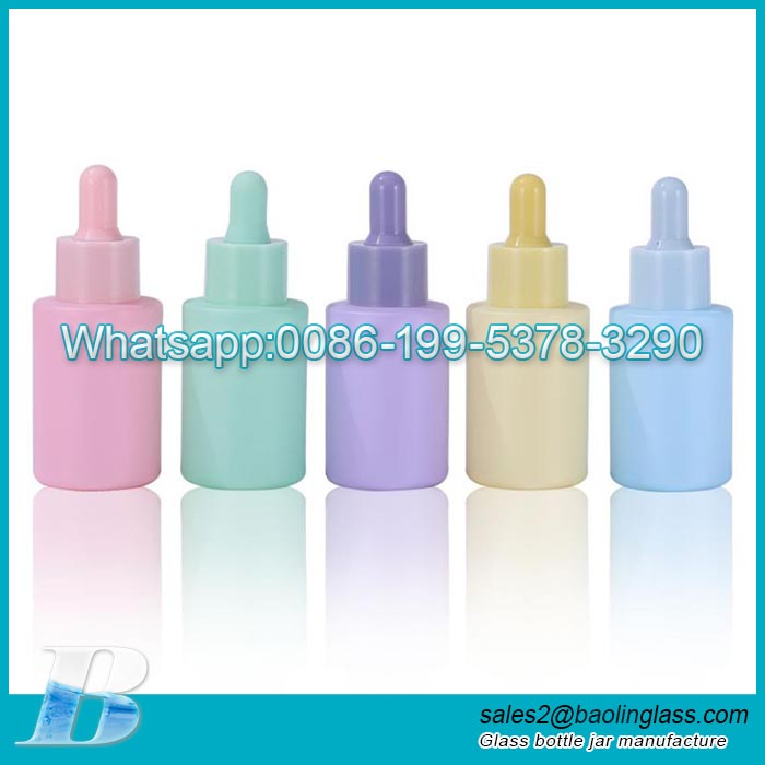 1oz Colorful essential oil bottle glass dropper perfume bottle
