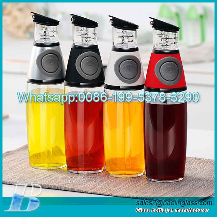 16oz Kitchen Oil and Vinegar Dispenser Set Bottle with Measurement Cups