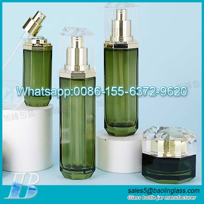 30g/50g/40ml/100ml/120ml high-end one hundred angle set cosmetic bottle lotion essence bottle foundation essential oil bottle cream glass bottle