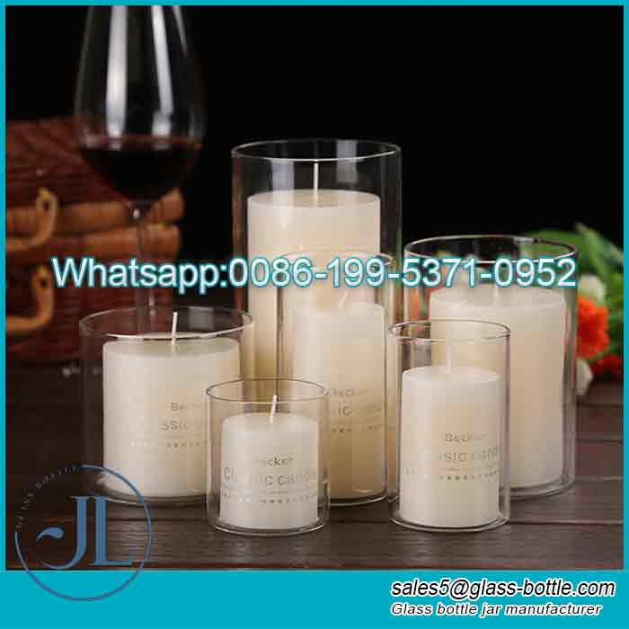 Custom high borosilicate glass candle aromatherapy empty bottle for candle making