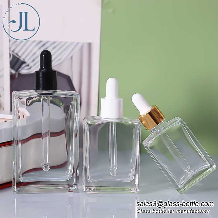Rectangle flat glass dropper bottle wholesale