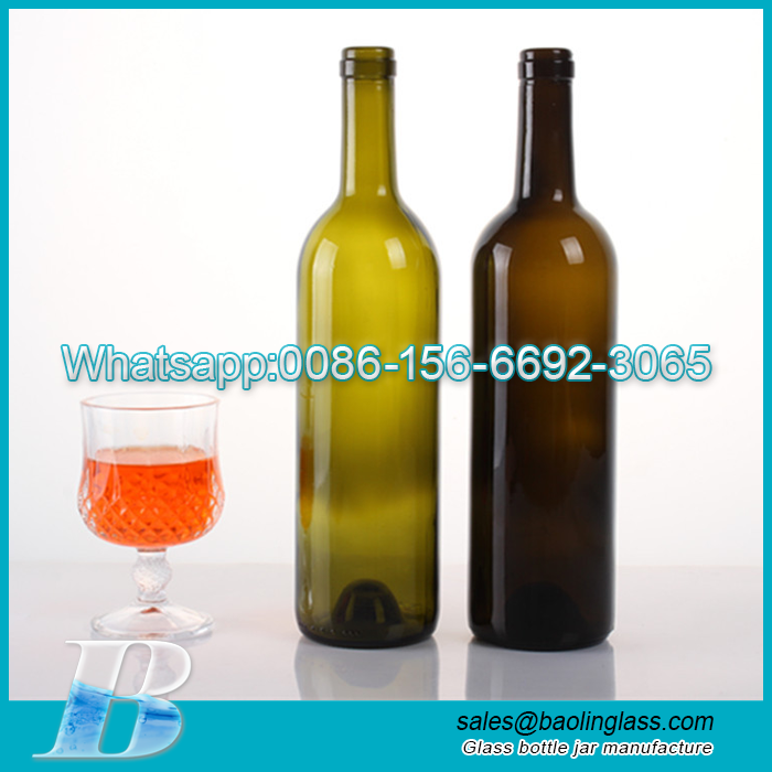 750ml Bordeaux wine glass bottle