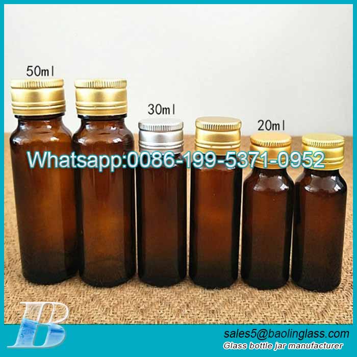 20ml 30ml 50ml brown light-proof glass collagen bottle oral liquid bottle