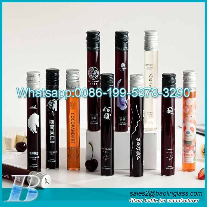 100ml Wit tube beverage wine whisky glass bottle aluminum caps vials