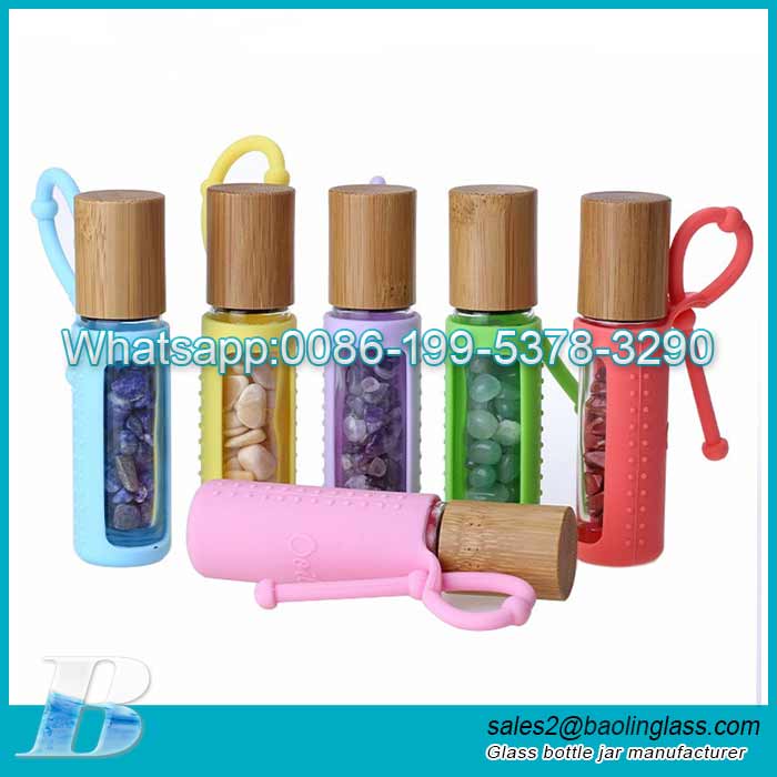 10ml Roller Bottle Silicone Portable Lanyard Essential Oil Bottle