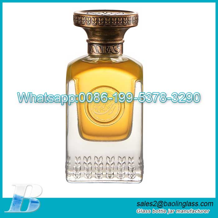 75ml Luxury high end crystal white glass Custom design perfume bottles