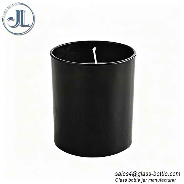 Custom Luxury Black Frosted Candle Tumbler for Brand Packaging