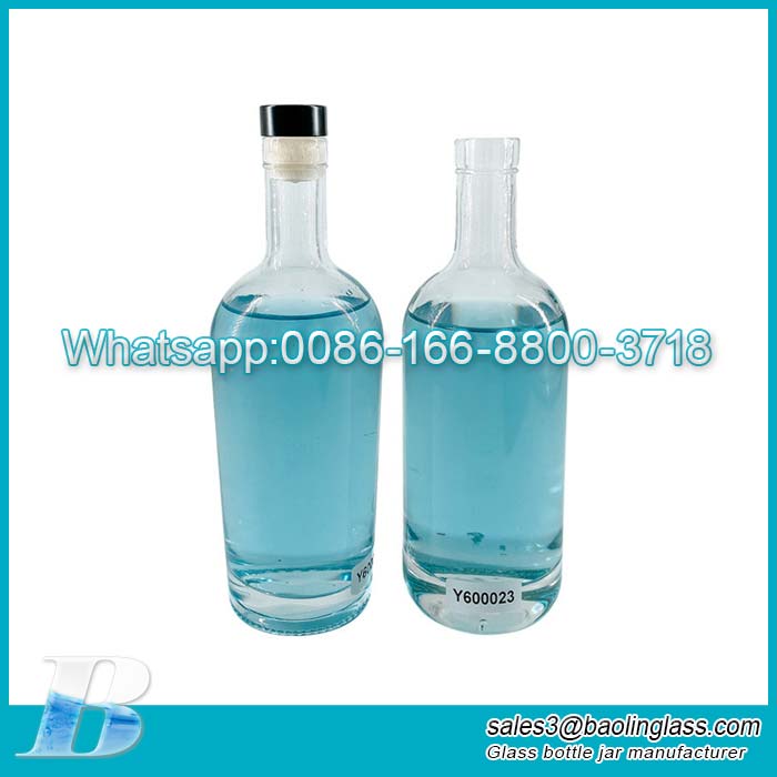 500ml crystal white glass wine bottle polished glass empty wine bottle Factory wholesale