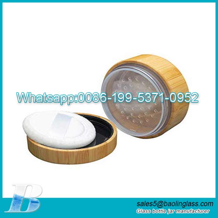 15g/30g /50g bamboo powder compact cream jar empty cosmetic bag