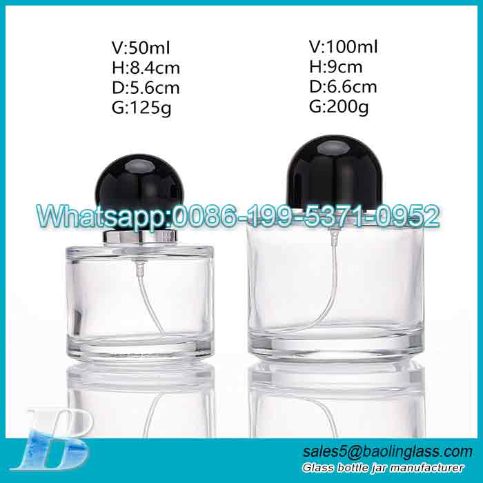 Custom 30ml 50ml 100ml luxury round empty perfume bottle manufacturer