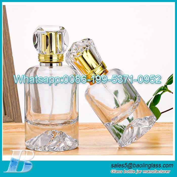 Custom 30ml 50ml spray round glass perfume bottle manufacturer