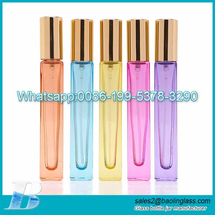 10ml High quality colorful spray perfume bottle with aluminum lid