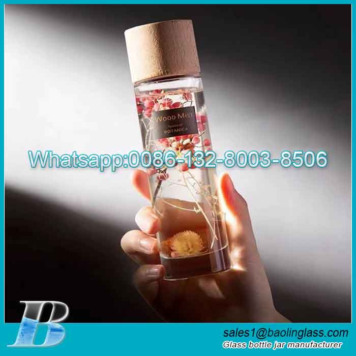 200ml Cylinder Fragrance Diffuser Bottle with Wood Cap
