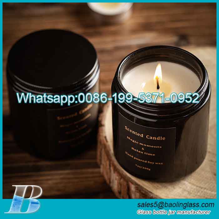 4oz High Quality Luxury Glass Candle Jars For Candle Making Candle Container With Lids