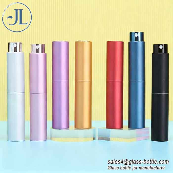 8ml 10ml Twist Perfume Bottle Tester Aluminum Atomizer Rotary Bottle Supplier