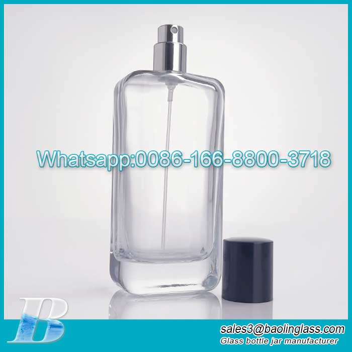 Glass perfume bottle 30ml50ml100ml Square Perfume Bottle Spray Perfume Bottle, Glass bottle manufacture, Glass perfume bottle 50ml100ml perfume glass bottle supplier