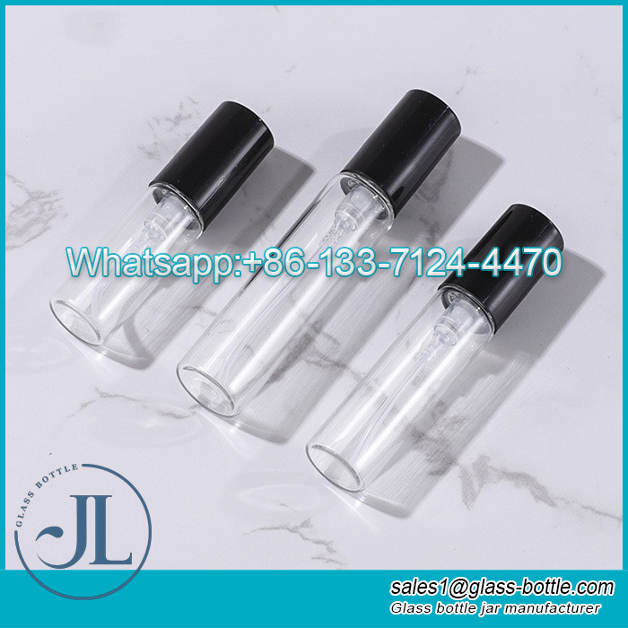 Custom 2ml 3ml 5ml Crimp Type Press Pump Glass Perfume Tester Bottle