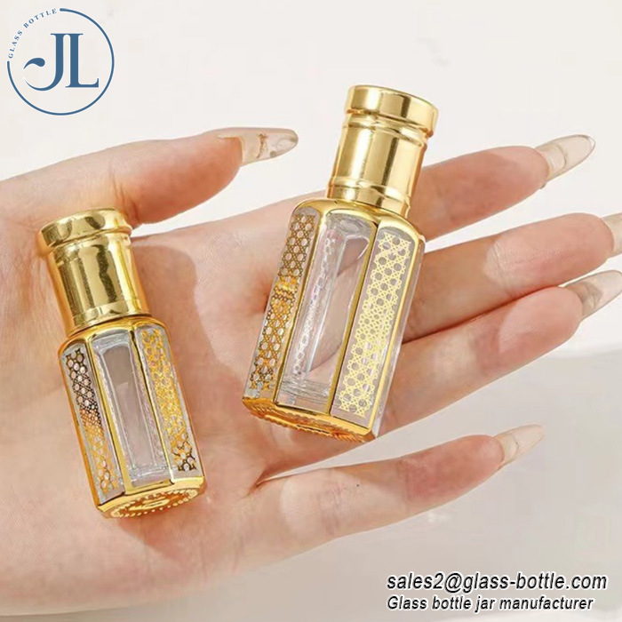 3 Ml 6 Ml 12 Ml Empty Perfume Glass Essential Oil Attar Roller Bottles