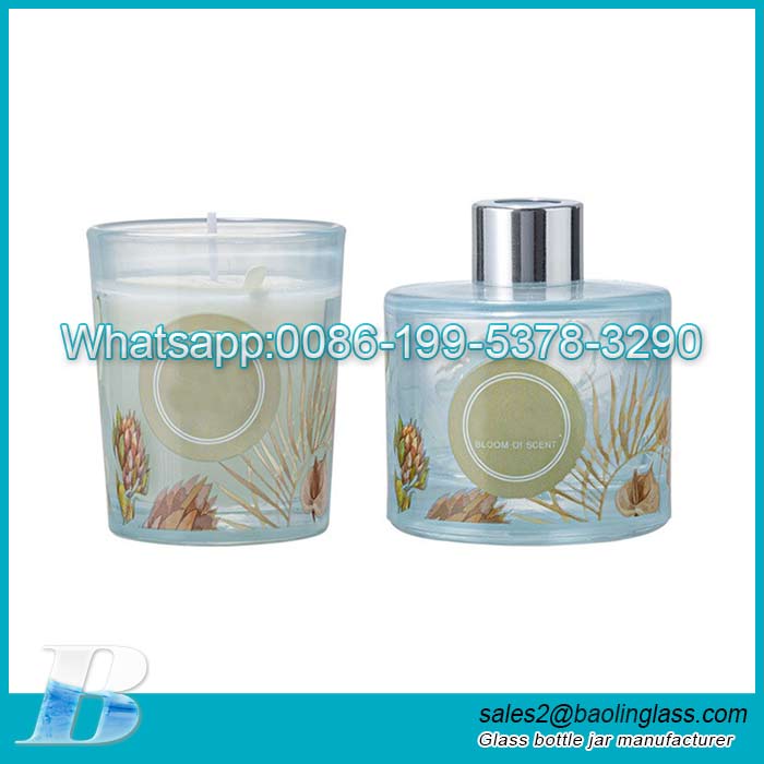 Customize 100ml Clear Candle Jar and reed diffuser bottle