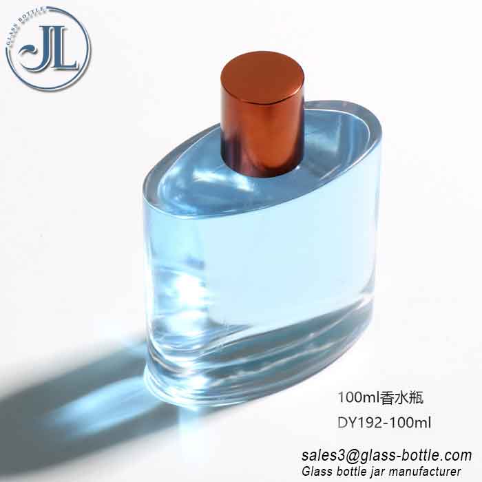 Concise oval design 100ml glass perfume bottle wholesale
