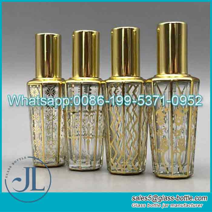 Custom 15ML electroplating UV premium perfume glass bottle supplier