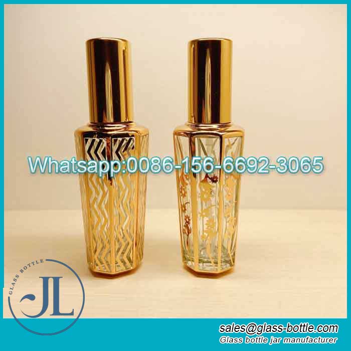 15ml Mini Perfume Refillable Bottle with Muslim Decor Pattern