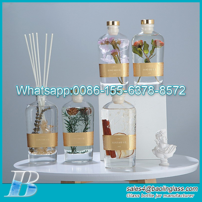 200ML Unique reed diffuser glass bottles with caps