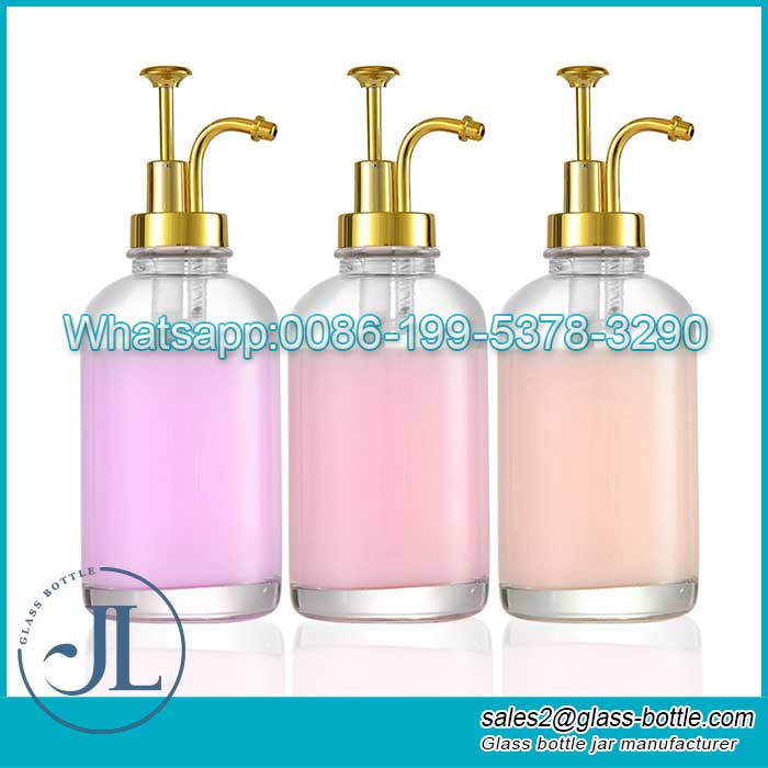 500ml Glass Lotion Bottle Soap & Coffee Syrup Dispensing Bottle