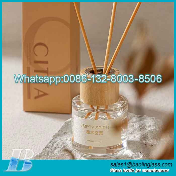 50ml Natural Style Fragrance Diffuser Bottle with Wood Cap