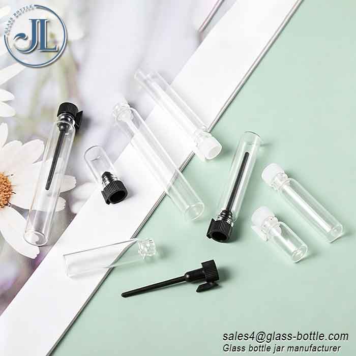 Perfume Sample Bottles Vial with Black Cap