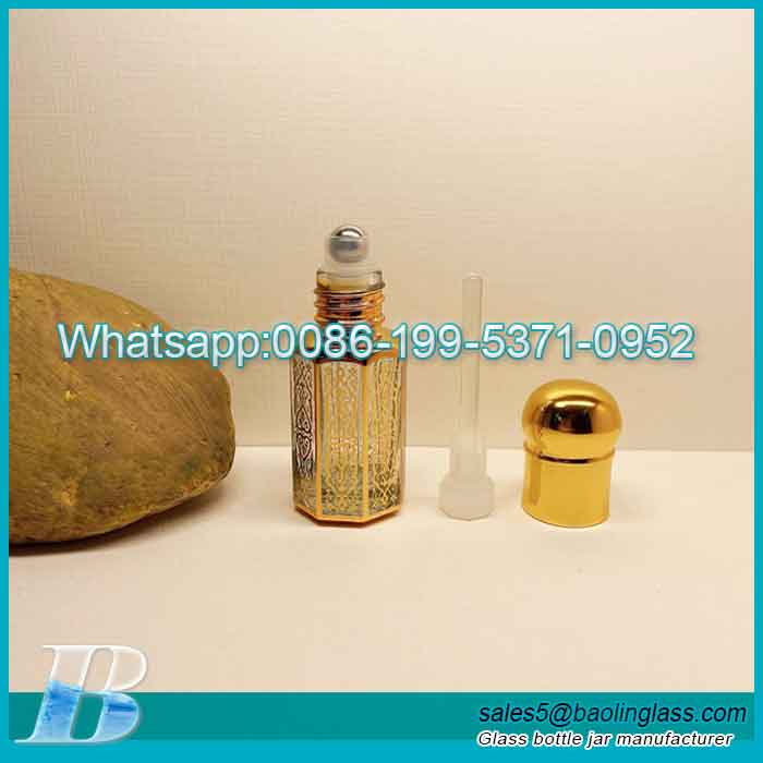 Custom Laser Coated Crystal Perfume Essential Oil Roll-On Bottles Manufacturer