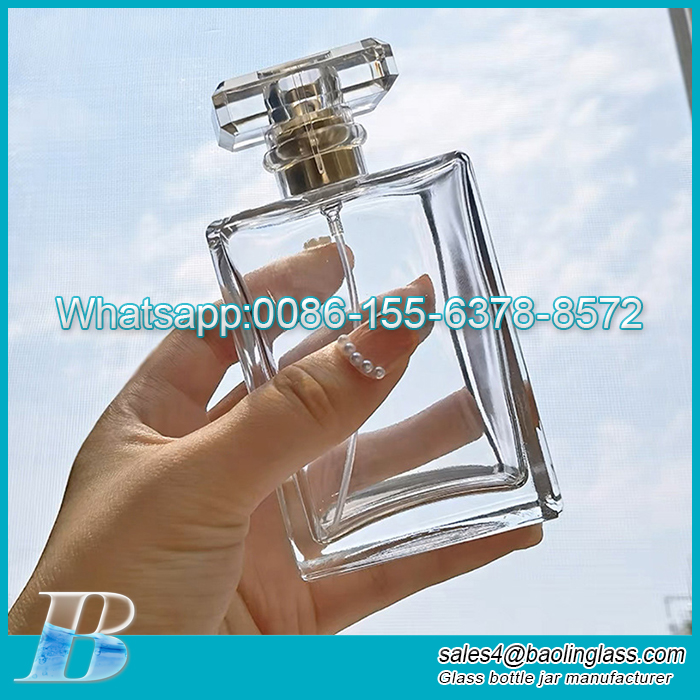 100ml Vintage perfume atomizer glass clear bottle