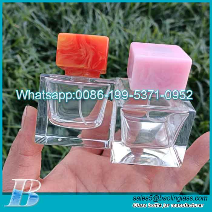 Custom 50ml square perfume bottles wholesale