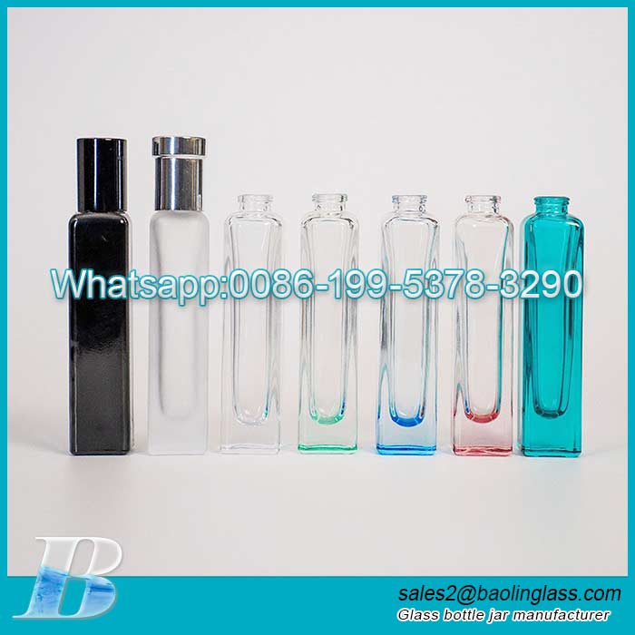 15ml Colorful square perfume bottle with spray lid