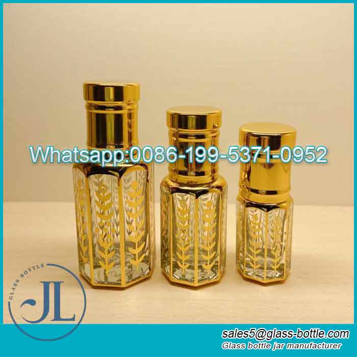 3 ml essential oil glass octagon roller bottle wholesale supplier