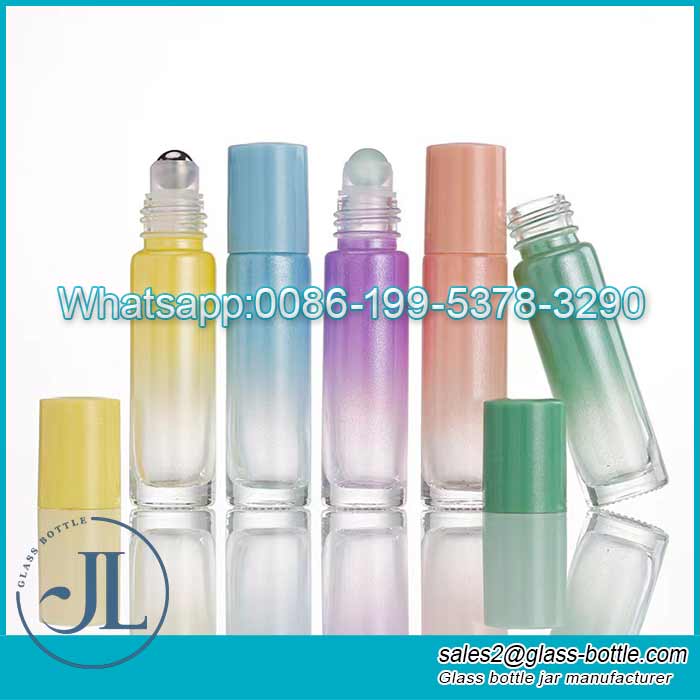 10ml Colorful glass roller bottle with lid