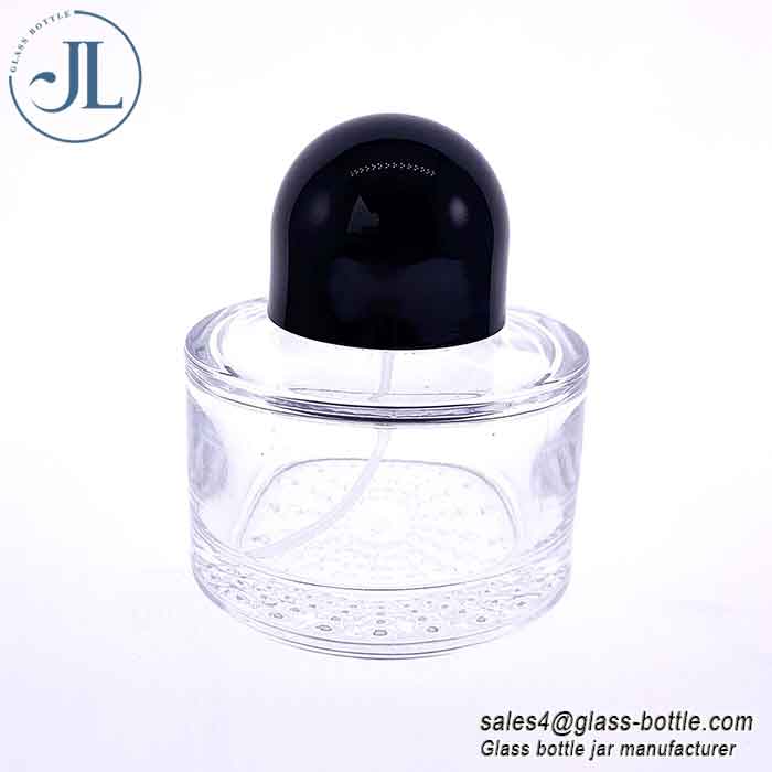 Classic Bottom Embossed Perfume Bottle with Flat Shoulder Custom Wholesale