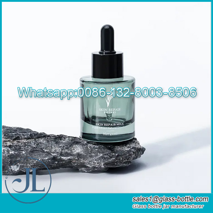 Luxury heavy base 30ml 40ml glass dropper bottle for serum essence essential oil massage oil