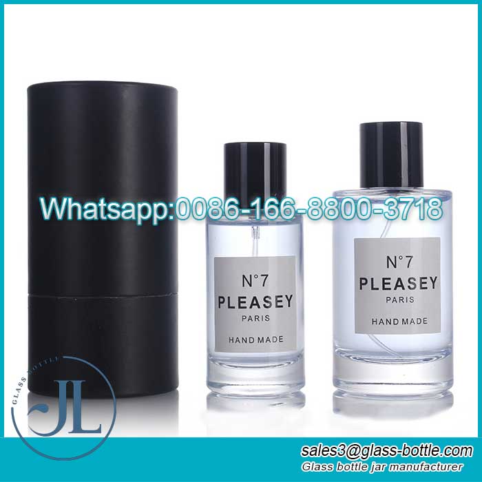50ml100ml Transparent Glass Perfume Bottles and Packaging Boxes in Stock