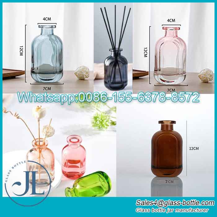 Luxury Nordic Color Spray Dry Flower Scent Diffuser Bottle With Reed Stick