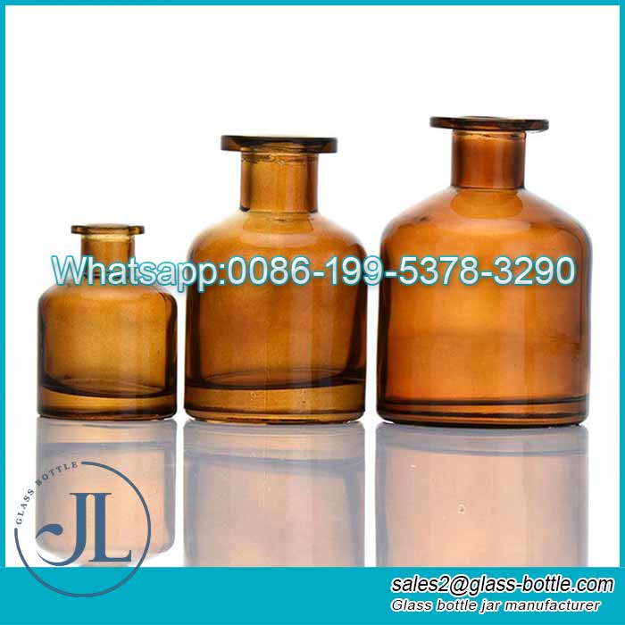 50ml 150ml 250ml Amber glass aroma reed diffuser bottle