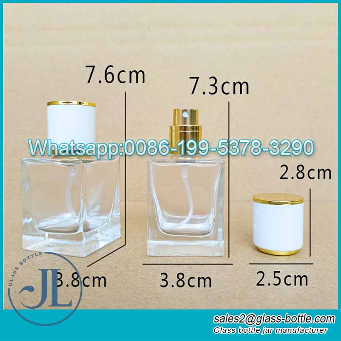 High quality 30ml Square perfume bottle with spray lid