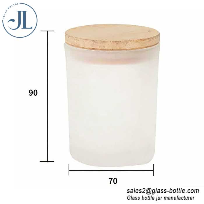 Nordic Style Frosted Glass Candle Jar