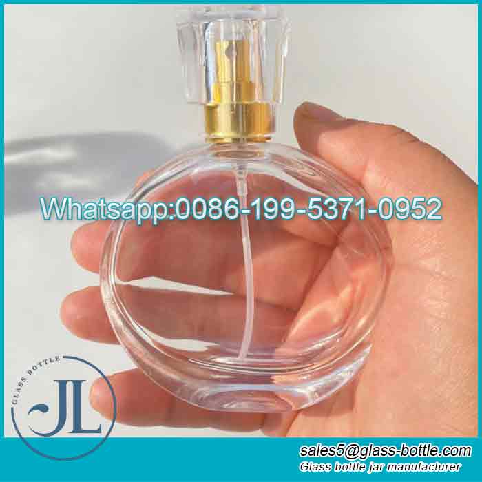 wholesale 50ml round glass perfume bottle