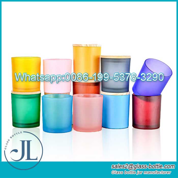 300ml Luxury glass candle container with lid