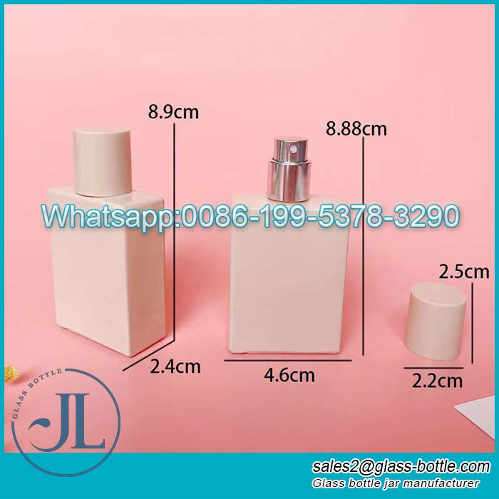 30ml Pink color glass fragrance perfume bottle with spray lid