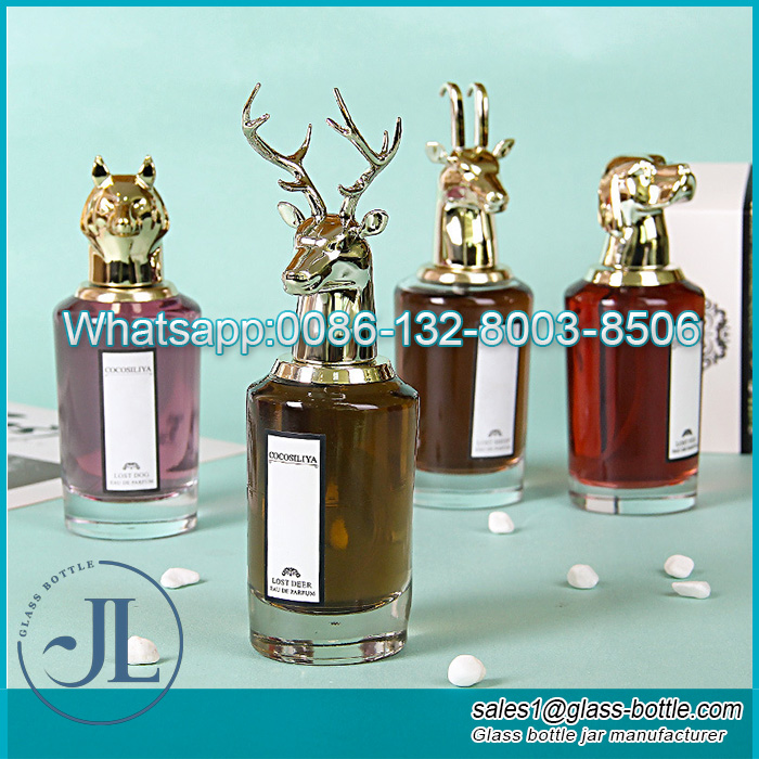 Luxury 30ml 50ml 100ml zamak animal head perfume bottle