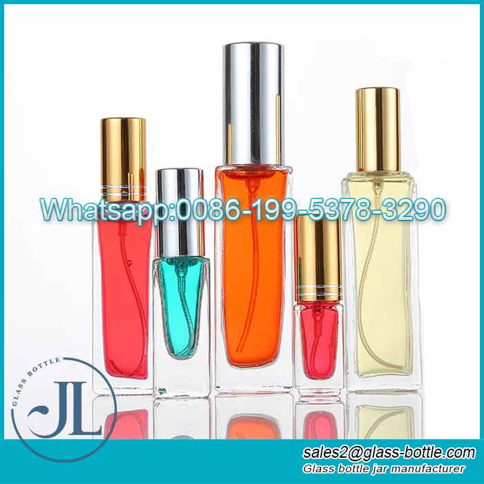 5ml-30ml Rectangle square glass perfume bottle with lid