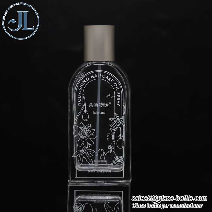 50ml flat square Arch shoulder shape spray perfume bottle